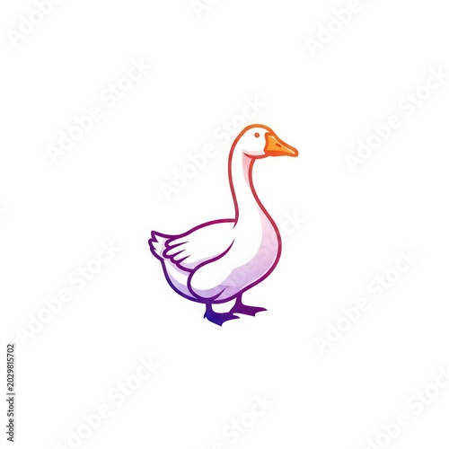 Colorful gradient goose icon for modern branding