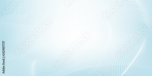 Bright texture background with abstract blue white dot wave pattern. Abstract digital background of big data technology.