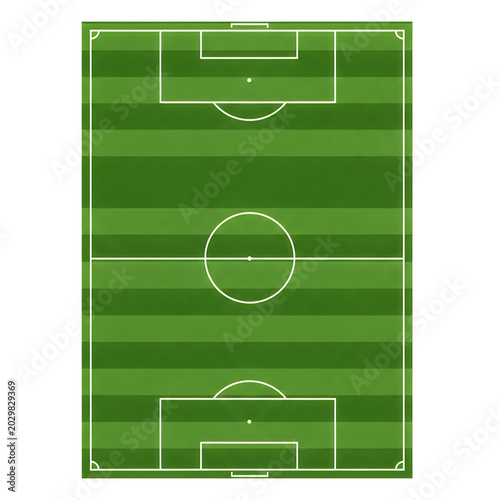 Soccer field diagram with center circle and goals