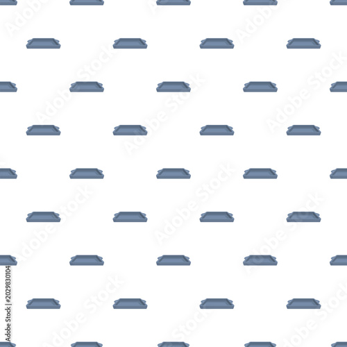 Billede på lærred Baking sheet trays repeat across a white background composing a kitchen equipmen
