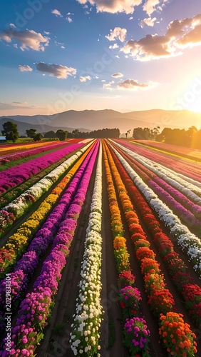 Vibrant floral expanse