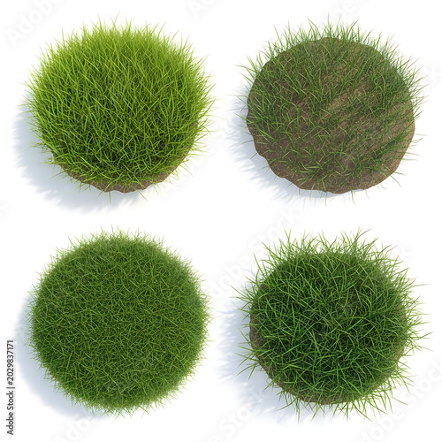 Green mossy sphere with grass texture