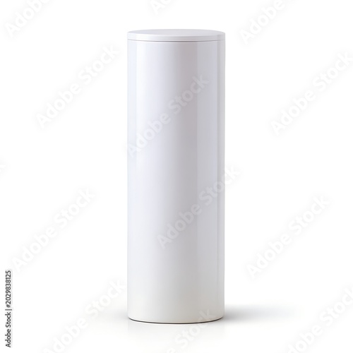 Blank white plastic drink bottle and container isolated with empty packaging 