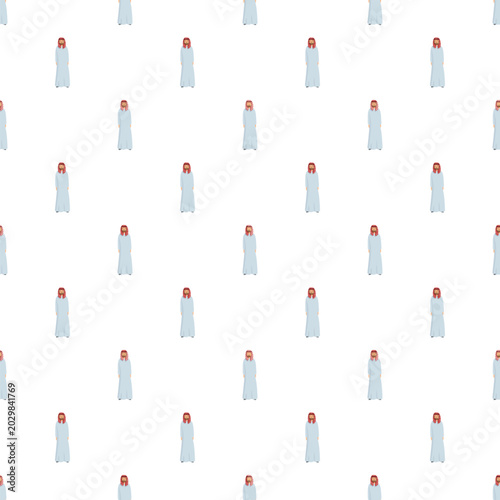 Fotografía Arabian male figure wearing traditional clothing creating a repeating background