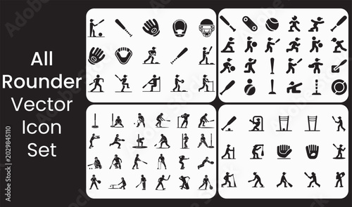 Foto Athletics Tournament, Baseball Game Elements, and Player Figure Collection