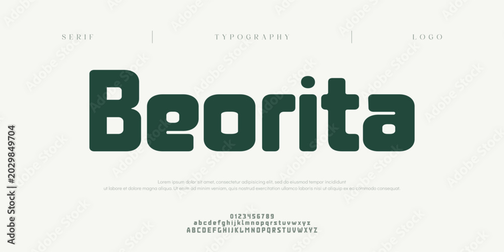 Fototapeta premium Modern Bold Sana Serif Logo Font. Regular Italic Number Typography urban style alphabet fonts for fashion, sport, technology, digital, movie, logo design, vector illustration