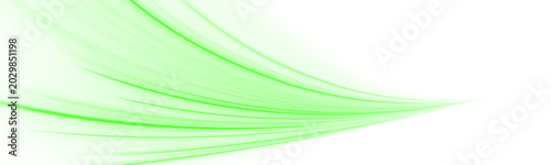 Valokuva Neon green arcs twist across urban nightscapes