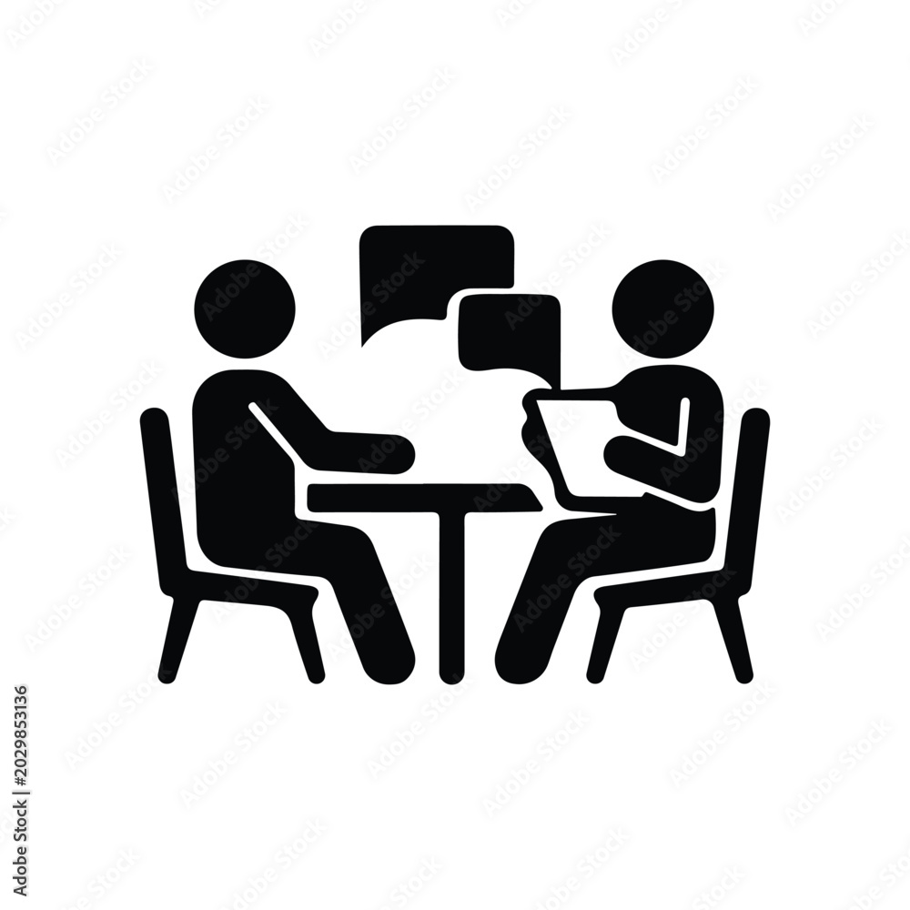 Fototapeta premium Business Meeting and Interview Discussion Icon