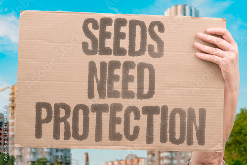 Canvas Print "Seeds Need Protection" Future harvests depend upon diversity
