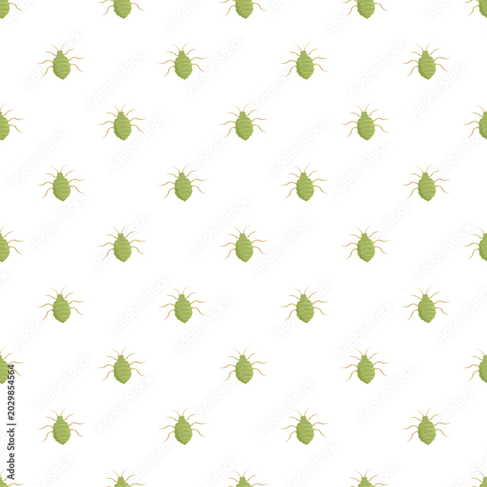 Obraz premium Small green aphids creating a seamless pattern, representing garden pests and plant parasites