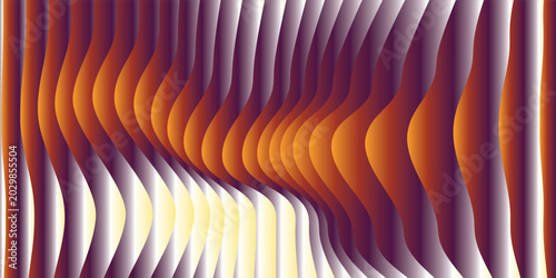 Картината върху платно Abstract background of dark orange liquid with striped effect