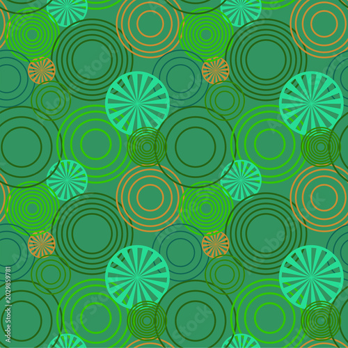 Bild auf Leinwand seamless pattern with flowers