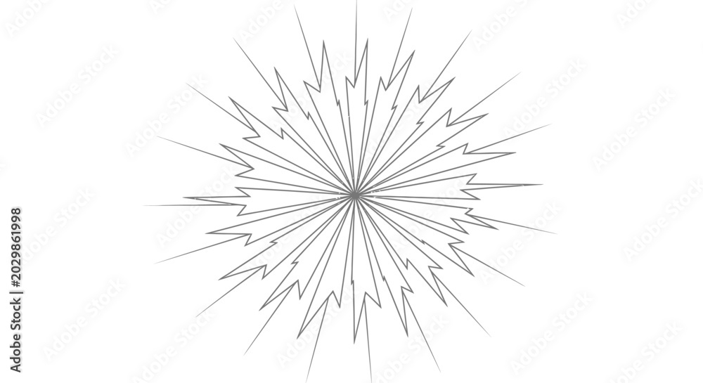 Fototapeta premium Abstract Starburst Burst Flash Geometric Radial Pattern