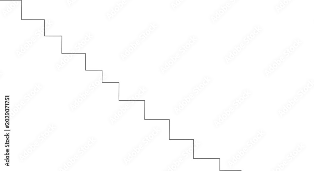 Fototapeta premium Minimalist Staircase Descent, Clean Design, Architectural Element, Diagonal Line