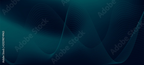 Fotografía Digital technology speed connect blue green background, abstract communication, cyber nano information