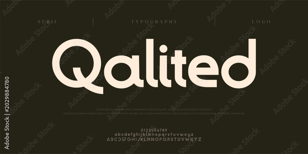 Fototapeta premium Modern alphabet fonts. Typography, Technology, Lettering, Elegant, Fashion, Designs, Serif fonts, Uppercase. Vector illustration