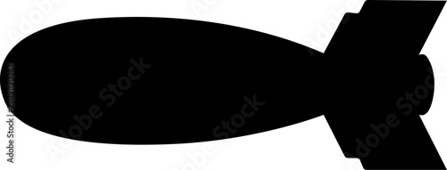 Obraz na plátne Atomic Bomb Silhouette Design Files EPS