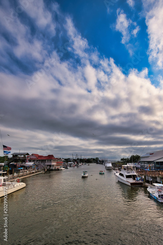 Shem creek in Mount Pleasant, SC, USA. 