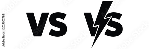 Tableau sur toile Versus icons set with VS lettermark symbols for competition battle face off spor