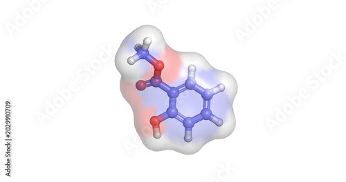 Canvas Print Methyl Salicylate, wintergreen oil chemical, counterirritant and analgesic for t