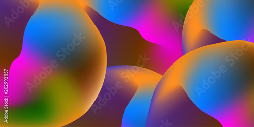 Tableau sur toile Chromatic Flow of Dreamlike Abstract Waves