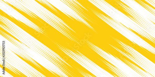 Fényképezés Yellow halftone corner gradient texture