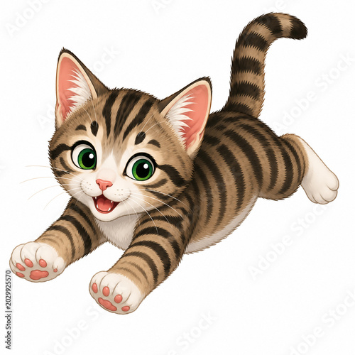 Cute Playful Tabby Kitten
