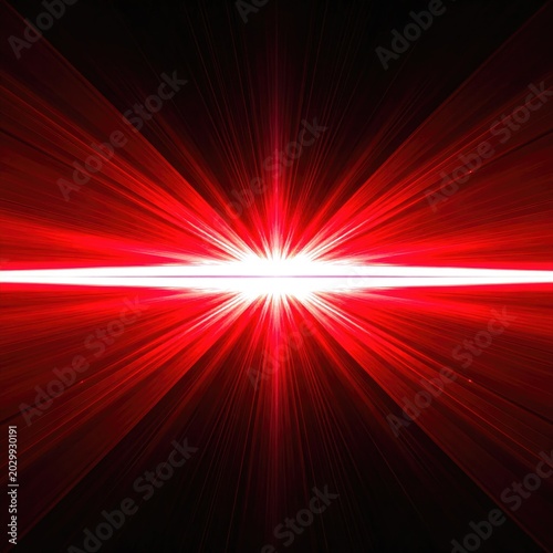 Intense red light exploding outwards from a bright central point