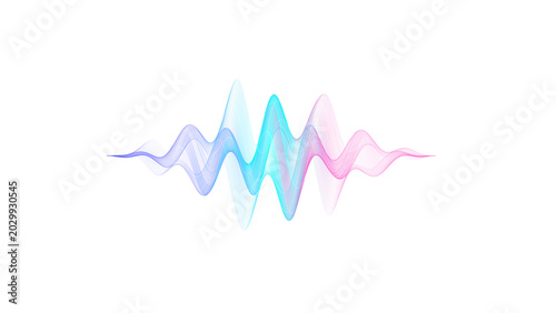 Canvas Print Abstract sound wave background, digital audio equalizer, colorful music wave, fu