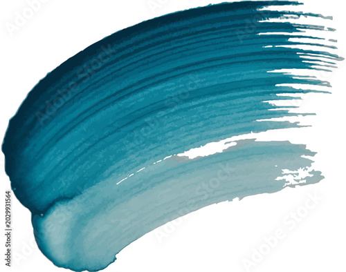 Teal Paint Stroke: A bold and expressive teal paint stroke curves across the frame, showcasing the texture and depth of the pigment.