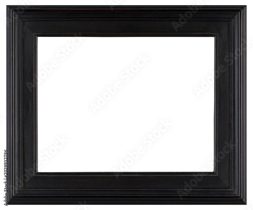 Black picture frame in PNG format on a transparent background.