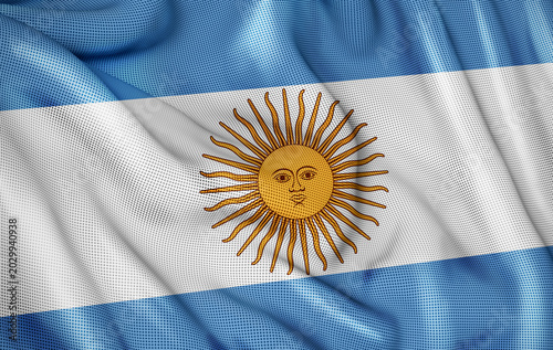 Obraz na płótnie Argentine Flag with Sun of May