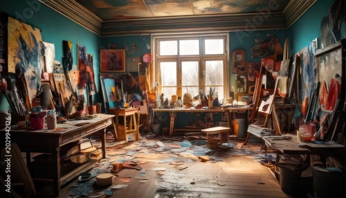 An Artists Creative Sanctuary - A Vibrant and Chaotic Studio Space.