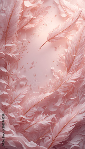 Elegant pink feather background 