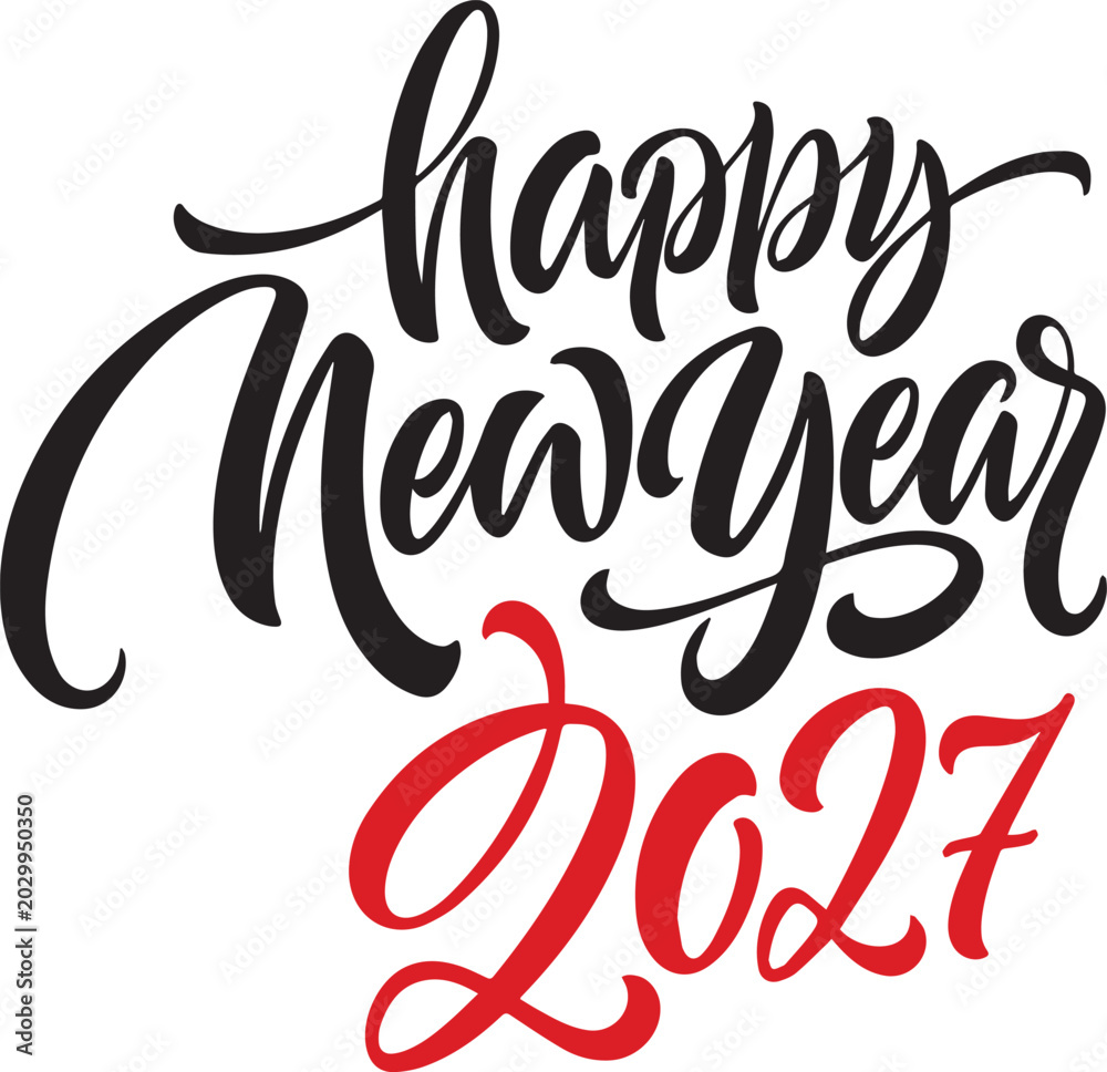 Obraz premium 2027 New Year Calligraphic Text2027 New Year Calligraphic Text