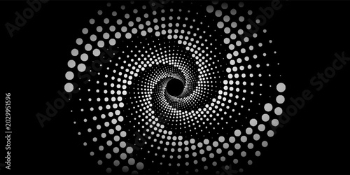 Abstract Circular Pattern Vector Background. Round Colorful Arcs Spiral Backdrop. Moving Circles. 3D Tunnel Depth Effect. Vector Illustration. Radial Speed Lines