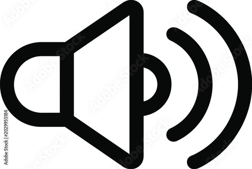 Foto Speaker icon vector collection showcasing sound output, volume adjustment, and audio playback symbols for digital interface and multimedia applications