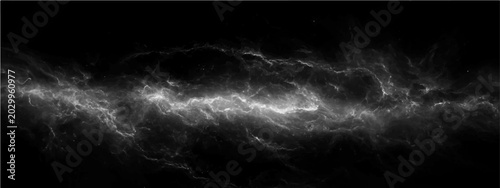 Foto Ethereal nebulae formation, a cosmic spectacle of stardust and gas, paints the vast expanse with swirling luminescence and stellar nurseries