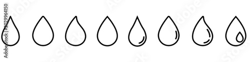 Tableau sur toile Water drops icon vector