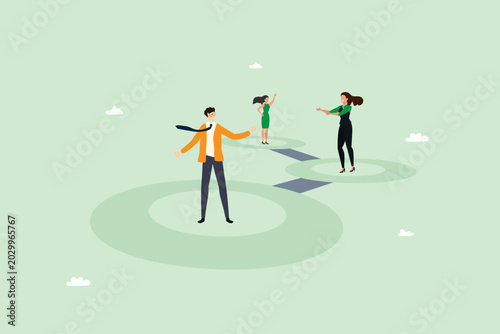 Business Networking and Corporate Communication Concept Vector Illustration