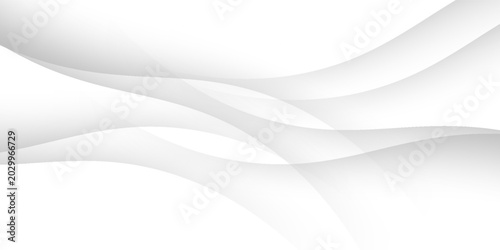 Bild auf Leinwand White geometric abstract background overlapping layers on bright space with line effect decoration