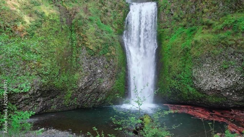 Columbia River Gorge, Oregon, USA - 04.28.2026: Multnomah Falls