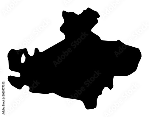 Foto A contour map of Avellino. Italian province silhouette