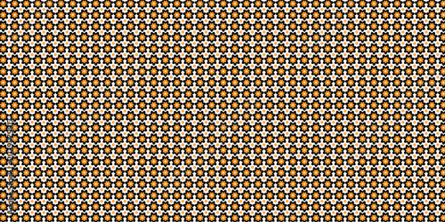 Seamless pattern with stylized orange flowers