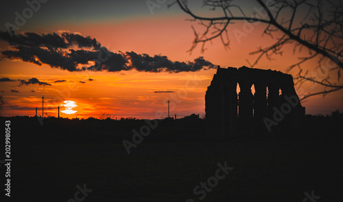 sunset in the countryside