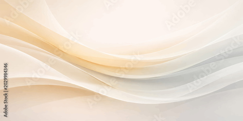 Quadro su tela An abstract background with waves features a cosmetic cream jar and a white flow