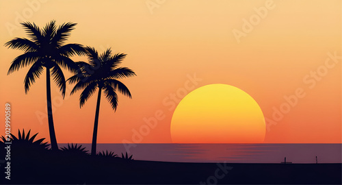 Photos vintage, sunset, retro, synthwave, landscape, horizon, sun, neon, gradient, 80s,