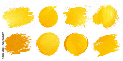 Abstract watercolor circle texture set with colorful paint stains. artistic ink splashes hand drawn brush strokes and modern decorative vector background design.