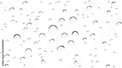 Foto Realistic Rain Drops and Water Droplets, Transparent Vector Overlay Background w