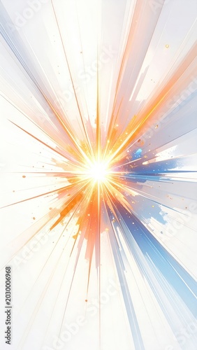 Vibrant radiant explosion of light and color
